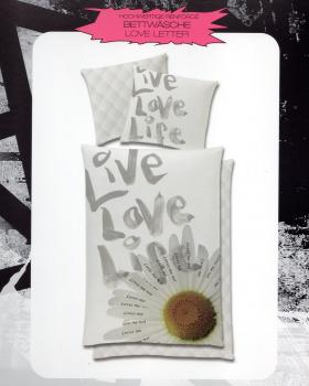 Bettwäsche Love Letter - Live, Love, Life