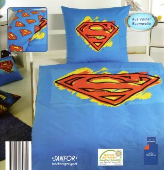 Bettwäsche Superman - Logo - Baumwolle, Renforcé - 135 x 200 cm + 80 x 80 cm
