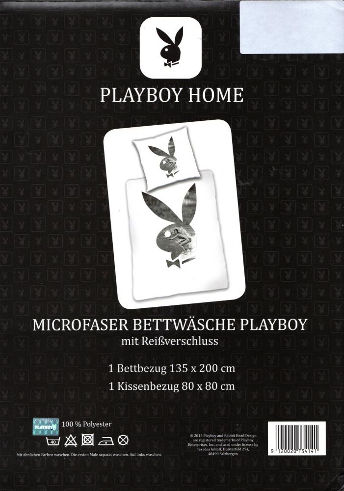 Bettwäsche Playboy - Bunny grey - Surferin